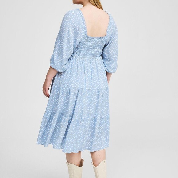 Torrid Midi Gauze 3/4 Length Sleeve Dress sz 1 & sz 2 /FREE GIFT WITH  PURCHASE! - Picture 2 of 4